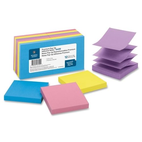 Pads 3x3 Extreme Pop-Up Adhesive Notes 12/Pk
