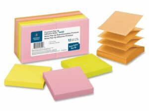 Pads 3x3 Neon Pop-Up Adhesive Notes 12/Pk