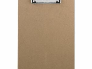 Clipboard 9x12.5 Hard Board w Clip & Rubber Grip