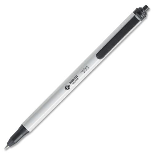 Pens Ballpoint Retractable Black Medium 12/Pk