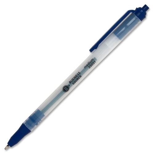 Pens Ballpoint Retractable Blue Medium 12/Pk