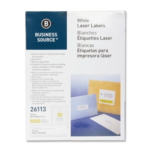 Labels 1x4 White Mailing 5000/Pk