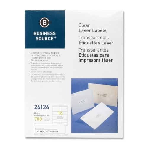 Labels 1x4 Clear Laser Mailing 700/Pk