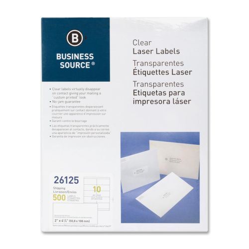Labels 2x4 Clear Laser Shipping 500/Pk