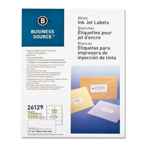 Labels 2x4 White Ink Jet Mailing 1000/Pk