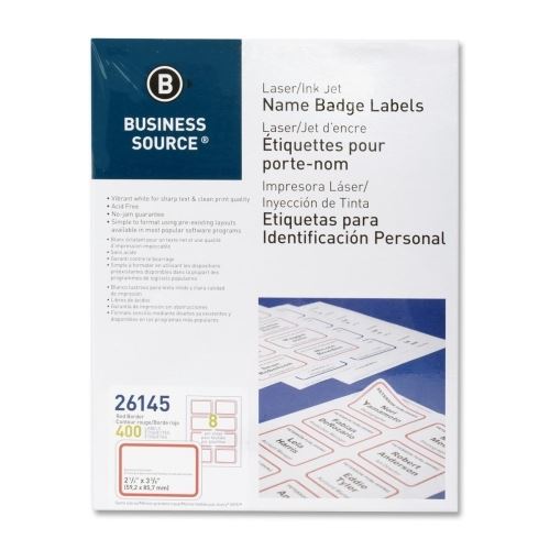 Label Laser/InkJet Red Badges 2.33x3.38 400/Pk