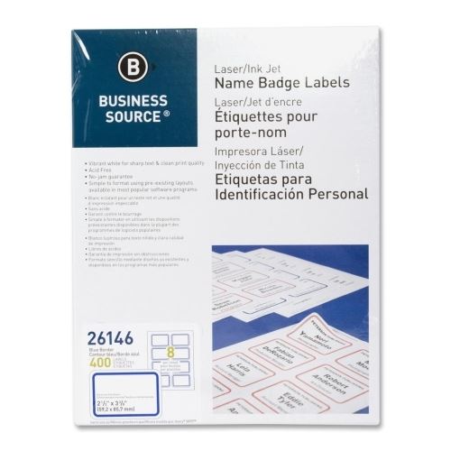 Label Laser/InkJet Blue Badges 2.33x3.38 400/Pk