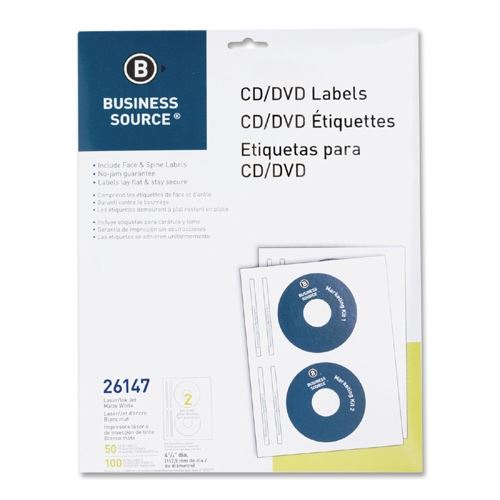 Labels Premium CD/DVD White 50/Pk