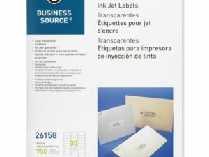 Labels 1x2.62 Clear Ink Jet Mailing 750/Pk