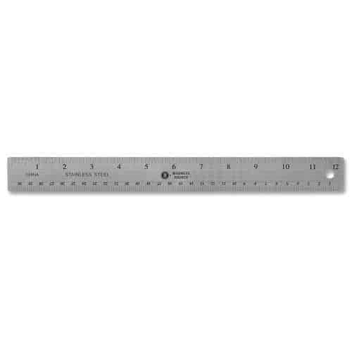 Ruler Non-Skid Stainless Steel Ruler 12" Length