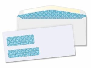 Envelopes Double Window 3.88x8.88 500/Pk