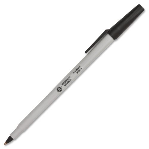 Pens Ballpoint Stick Black Medium Point 12/Pk