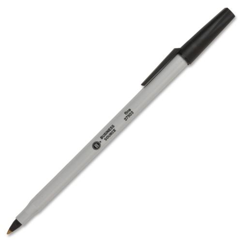 Pens Ballpoint Stick Black Fine Point 12/Pk