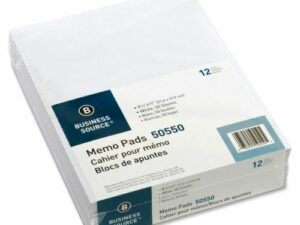 Memo Pads 8.5x11 White Plain 50shts per pad Pk.12